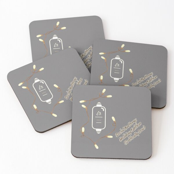 Item preview, Social Battery: Holiday Edition (Critically Low) 2 – Cozy Introvert Christmas Humor designed and sold by PIXelayDesigns.