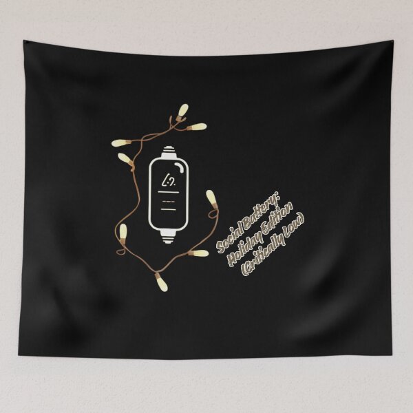 Item preview, Social Battery: Holiday Edition (Critically Low) 2 – Cozy Introvert Christmas Humor designed and sold by PIXelayDesigns.