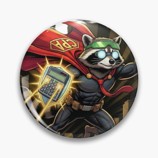 Item preview, Deduction Man Savior of Refunds Raccoon designed and sold by RaccoonCPA.