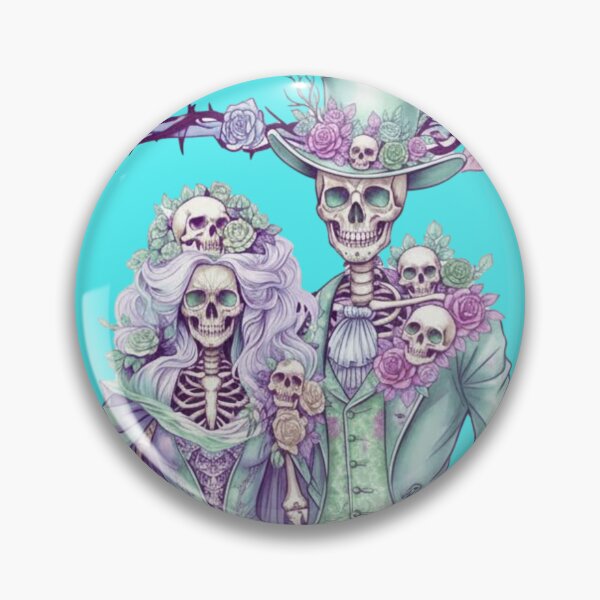 Item preview, Elegant Gothic Skeleton Couple in Love designed and sold by JoysByTanja.