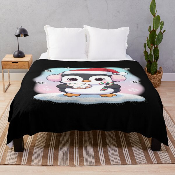 Item preview, Chibi penguin wearing earmuffs and Santa hat designed and sold by KLSproduct.