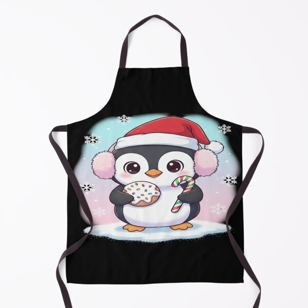 Item preview, Chibi penguin wearing earmuffs and Santa hat designed and sold by KLSproduct.