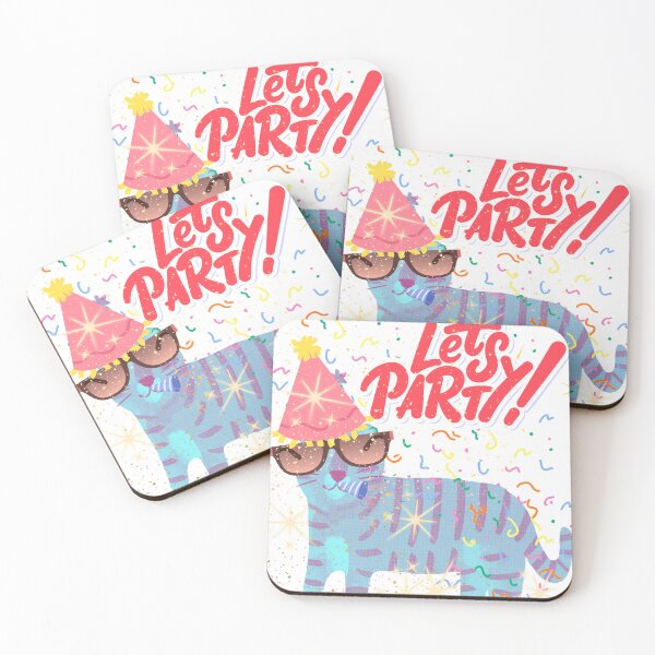 Item preview, Let’s Party - Cute Party Cat Celebration Design designed and sold by Extremeallie.