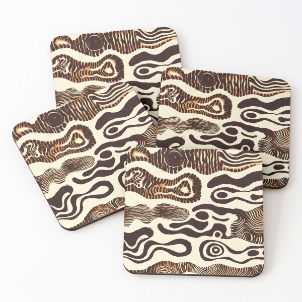 Item preview, Earthbound Stripes - Mudcloth Animal Lines in Brown and Cream designed and sold by trajeado14.