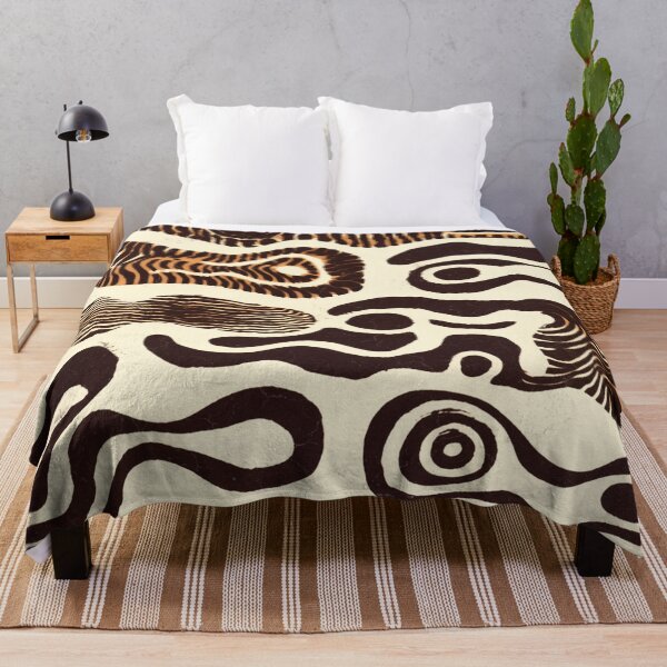 Item preview, Earthbound Stripes - Mudcloth Animal Lines in Brown and Cream designed and sold by trajeado14.