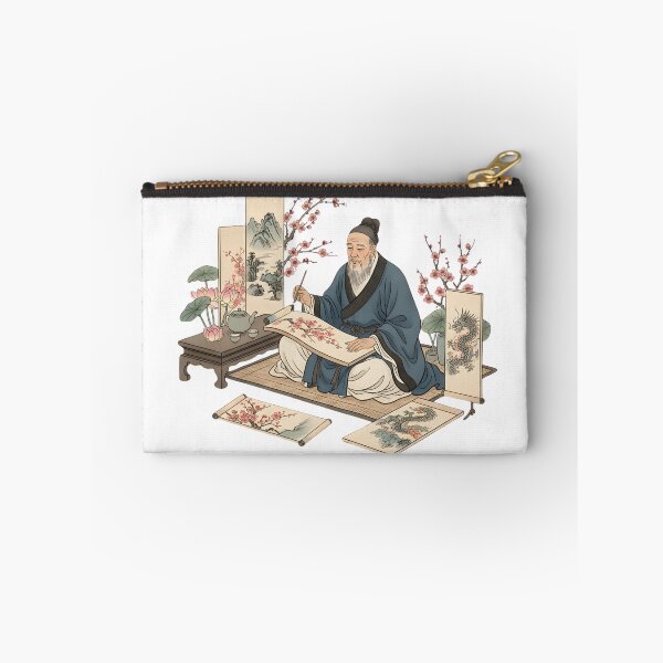Item preview, Timeless Zen Master Artist: Traditional Asian Brush Painting & Tea Ceremony Aesthetic designed and sold by VibranPalette.