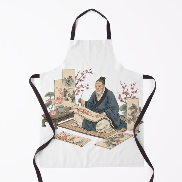 Item preview, Timeless Zen Master Artist: Traditional Asian Brush Painting & Tea Ceremony Aesthetic designed and sold by VibranPalette.