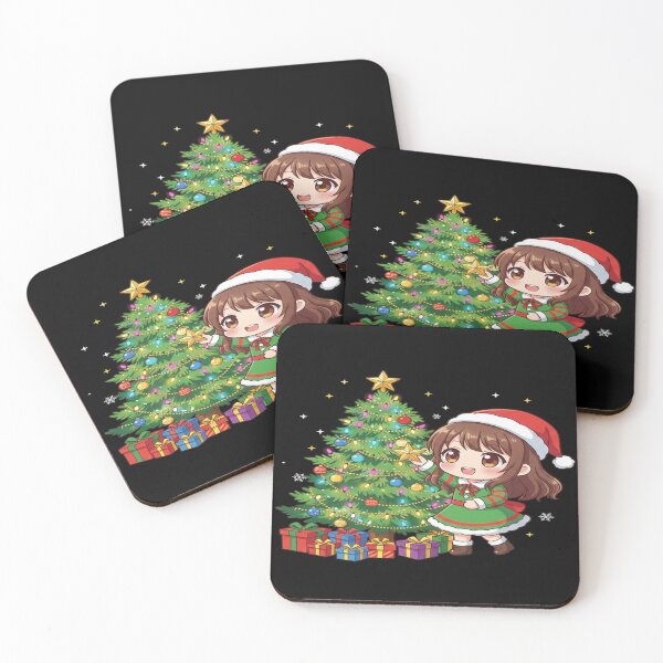 Item preview, Chibi anime girl decorating a Christmas tree designed and sold by KLSproduct.