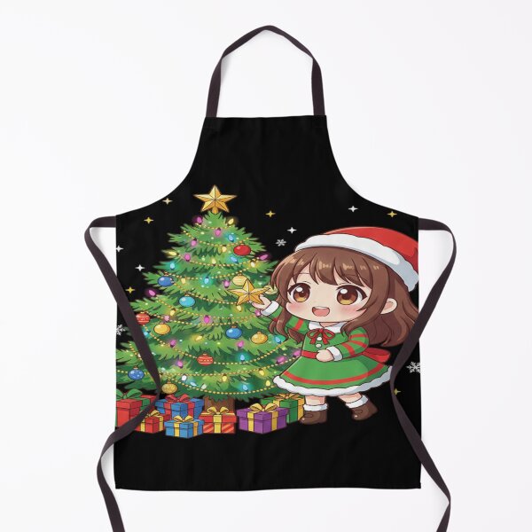 Item preview, Chibi anime girl decorating a Christmas tree designed and sold by KLSproduct.