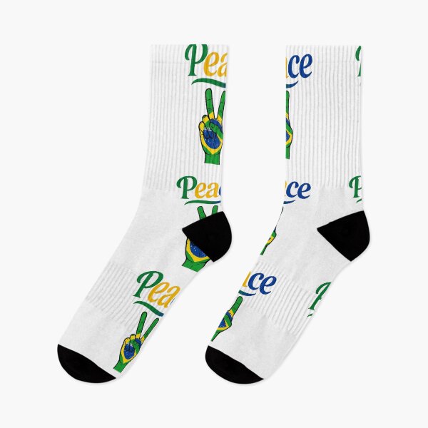Item preview, Brazil Peace Sign Essential T-Shirt designed and sold by freshwear design.