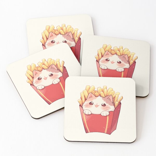 Item preview, Cat and French Fries designed and sold by NikoNekoDesigns.