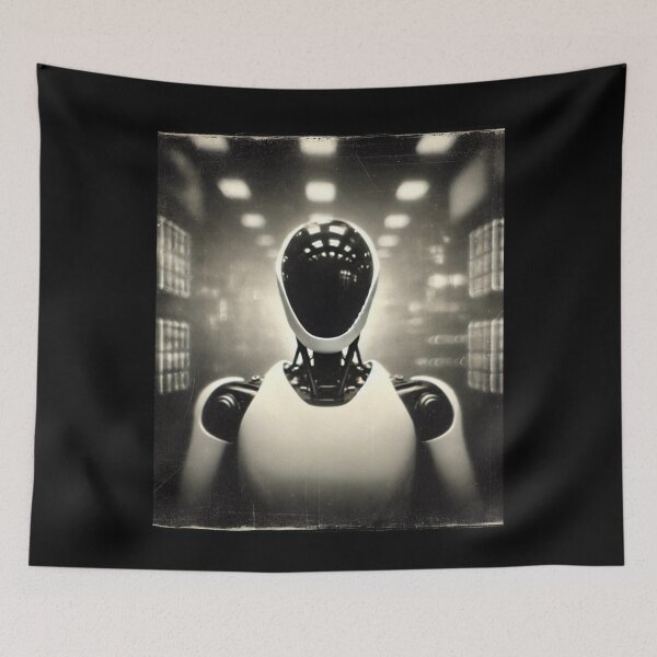 Item preview, humanoid robot art designed and sold by TEEJAMBOREE.