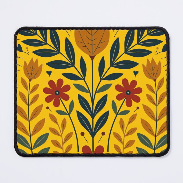 Item preview, Decorative Folk Art Flower Pattern – Rustic Botanical Design designed and sold by TroyTheTerrific.