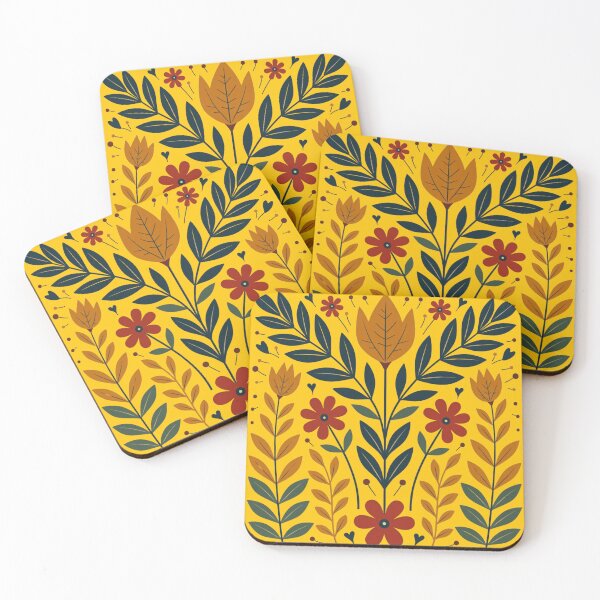 Item preview, Decorative Folk Art Flower Pattern – Rustic Botanical Design designed and sold by TroyTheTerrific.