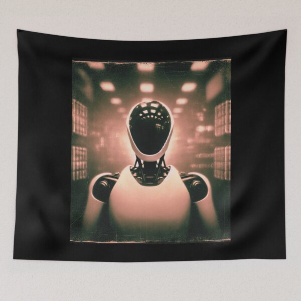 Item preview, humanoid robot art designed and sold by TEEJAMBOREE.