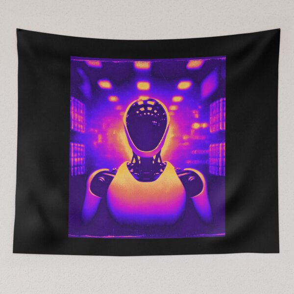 Item preview, humanoid robot art designed and sold by TEEJAMBOREE.