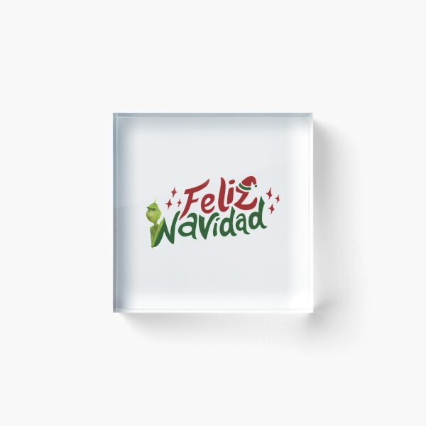 Item preview, Grinch Feliz Navidad Spanish Christmas Typography designed and sold by Anaya Jovani.