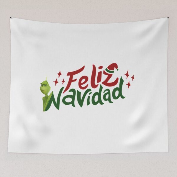 Item preview, Grinch Feliz Navidad Spanish Christmas Typography designed and sold by Anaya Jovani.