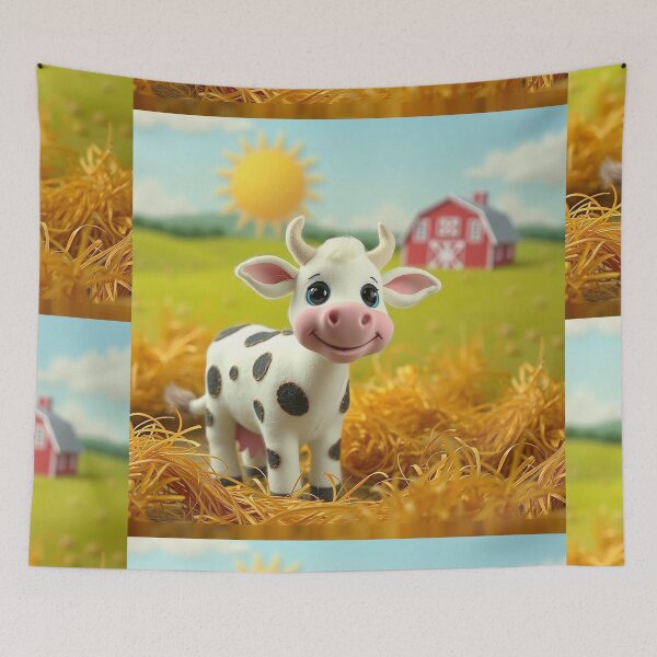 Item preview, Felted Friends Barnyard and Beyond Bessy Cow designed and sold by CuddleFish Creations.