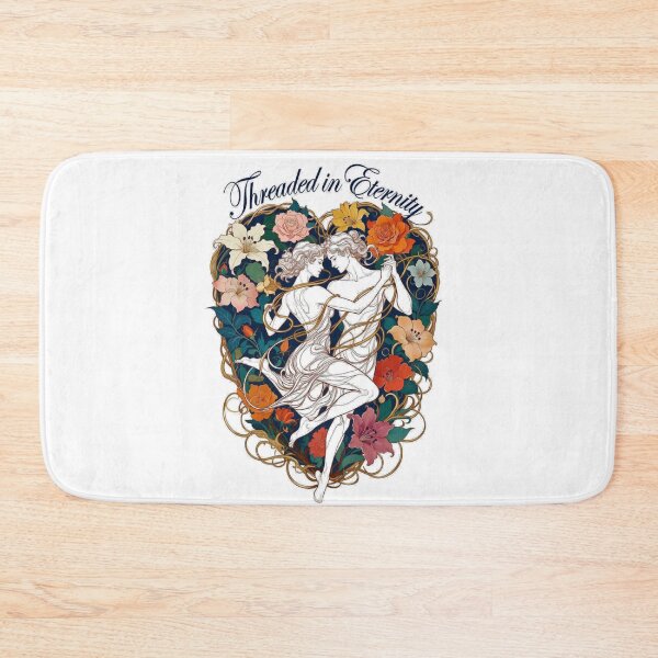 Item preview, Threaded in Eternity T-Shirt | Elegant Dancing Couple Golden Thread Floral Heart | Timeless Romance Anniversary Gift Tee designed and sold by YMLux.