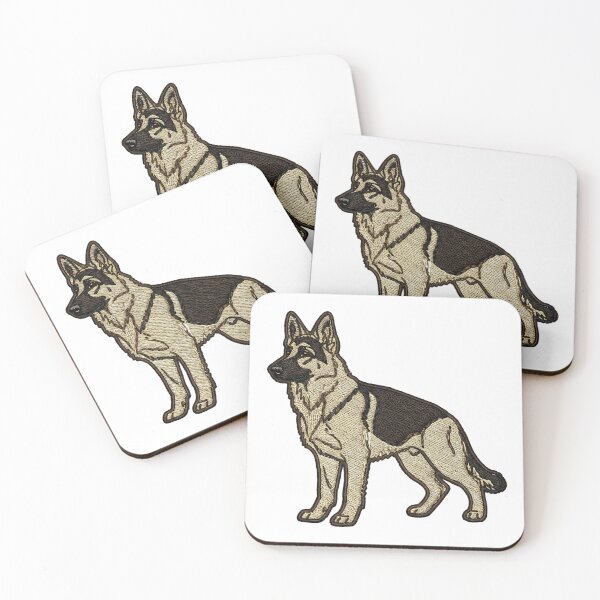 Item preview, German Shepherd Embroidery style art designed and sold by Willow Art Boutique.