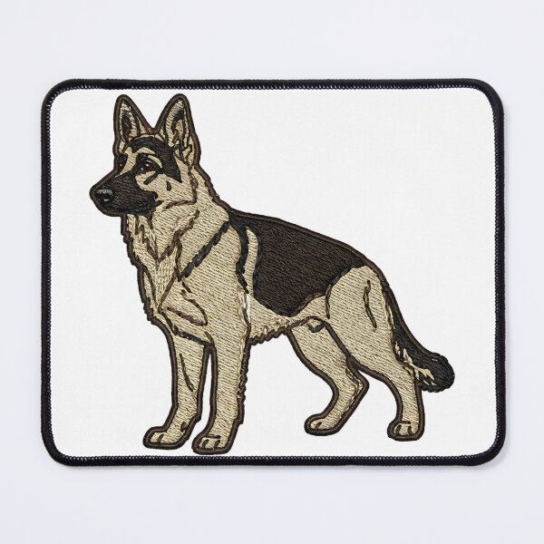 Item preview, German Shepherd Embroidery style art designed and sold by Willow Art Boutique.