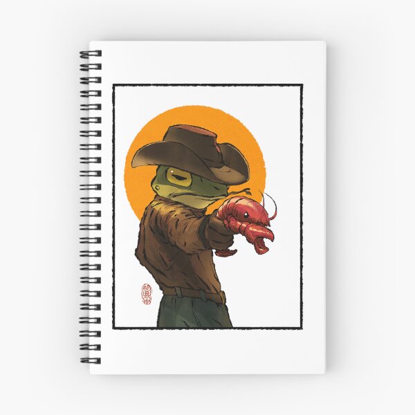 Item preview, Gunslinger Cowboy Western Frog With Pistol Shrimp Crawdad Artwork Drawing With Frame designed and sold by IsaGomes12.