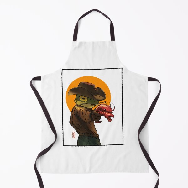 Item preview, Gunslinger Cowboy Western Frog With Pistol Shrimp Crawdad Artwork Drawing With Frame designed and sold by IsaGomes12.