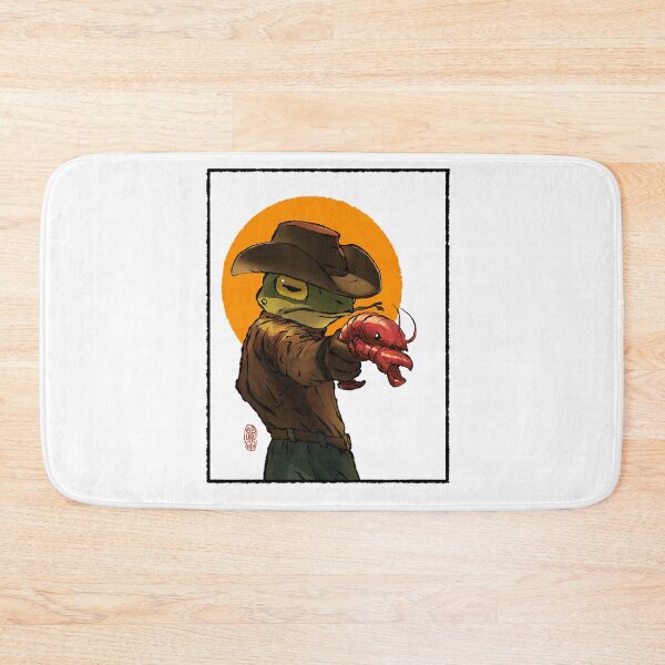 Item preview, Gunslinger Cowboy Western Frog With Pistol Shrimp Crawdad Artwork Drawing With Frame designed and sold by IsaGomes12.