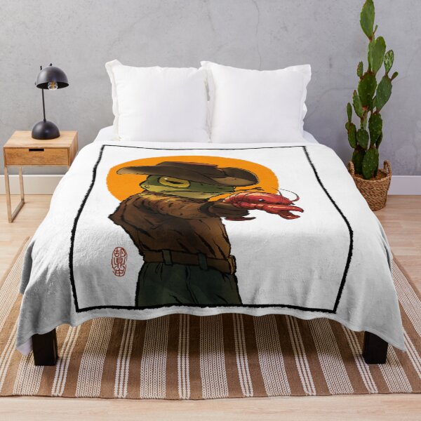 Item preview, Gunslinger Cowboy Western Frog With Pistol Shrimp Crawdad Artwork Drawing With Frame designed and sold by IsaGomes12.