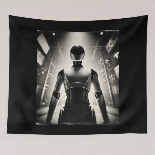 Item preview, humanoid robot art designed and sold by TEEJAMBOREE.