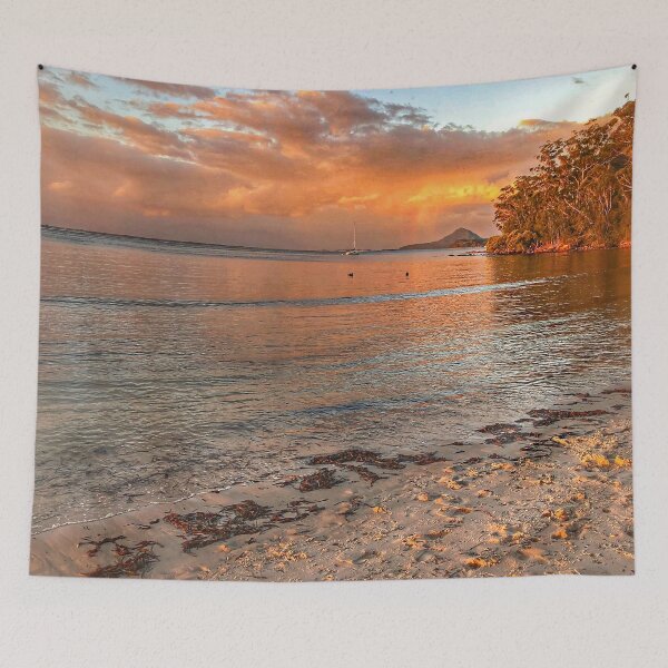 Item preview, Golden Hour at Bagnalls Beach, Port Stephens NSW designed and sold by Fourpointstudio.