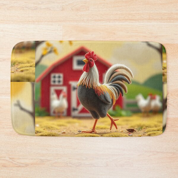 Item preview, Felted Friends Barnyard and Beyond Gray Rooster designed and sold by CuddleFish Creations.