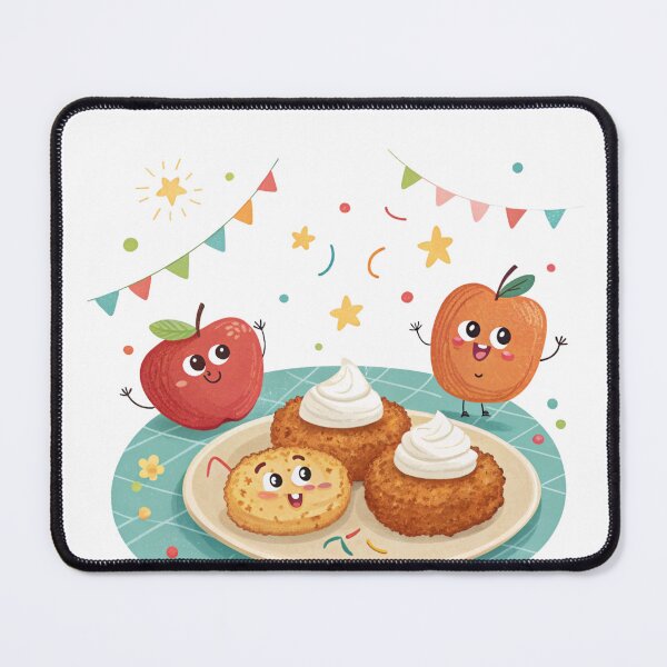 Item preview, Cute Hanukkah Latkes – Adorable Jewish Holiday Food Illustration designed and sold by A1MarketDesigne.