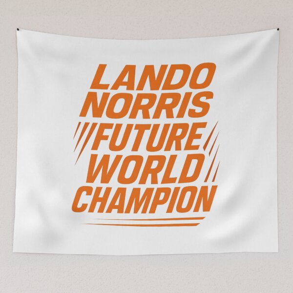 Item preview, Lando Norris Future Champion – Racing Orange Typography | F1 Fan Art designed and sold by mocci10.