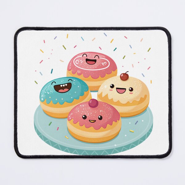 Item preview, Happy Hanukkah Cute Sufganiyot Jewish Food Art designed and sold by A1MarketDesigne.