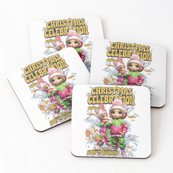 Item preview, Whimsical Christmas Celebration Dolls Poster designed and sold by newvisionart191.