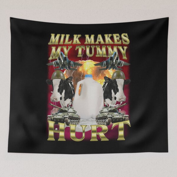 Item preview, Milk Makes My Tummy Hurt Funny Tummy Ache  designed and sold by AnoukPruvost.