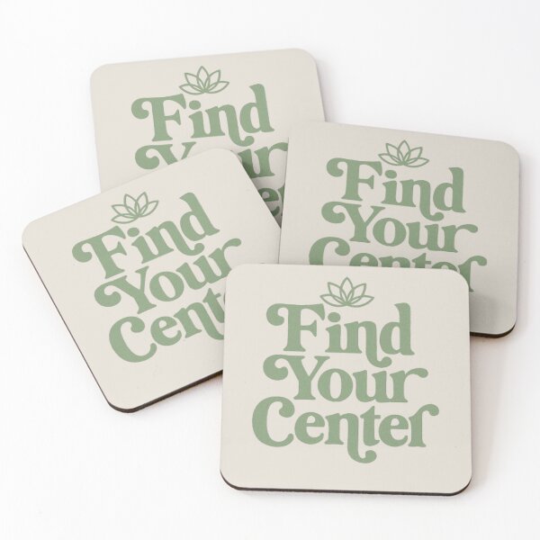 Item preview, Find Your Center Retro Lotus Typography Design designed and sold by H2Vibes.