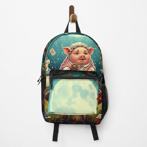 Item preview, Pig Baby and Duchess Wonderland Art Print - High Detail Pop Surrealism Alice in Wonderland Painting designed and sold by Art's Diner.