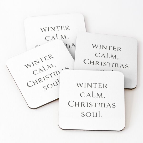 Item preview, Winter Calm Christmas Soul – Minimal Scandinavian Christmas Quote designed and sold by Irene Catchmind.