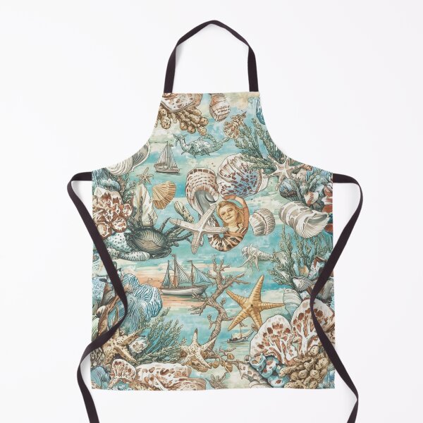 Item preview, Vintage Ocean Dream — Seashells and Sailboats designed and sold by LakLuxe studio .