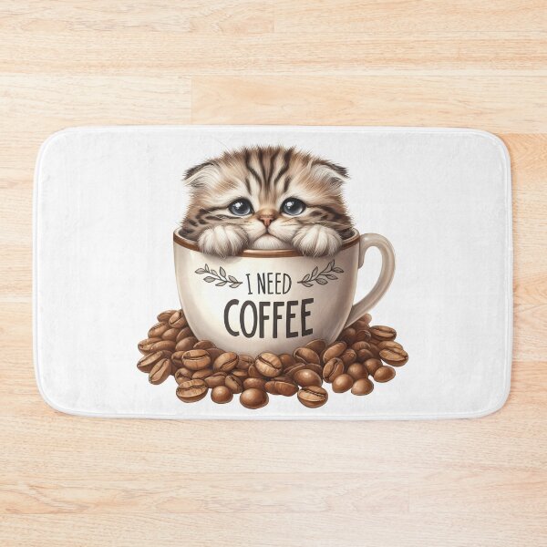 Item preview, Minimal Cute Cat Coffee Stickers – Cozy Café Style Cat Bundle designed and sold by Lulunza.
