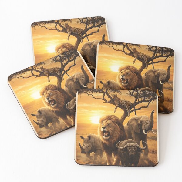 Item preview, African Safari Big Five Wild Animals designed and sold by BuxomBabe21.