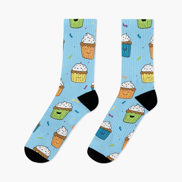 Item preview, Cupcake pattern blue background designed and sold by Claire Lordon.