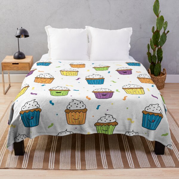 Item preview, Happy cupcakes white background designed and sold by Claire Lordon.