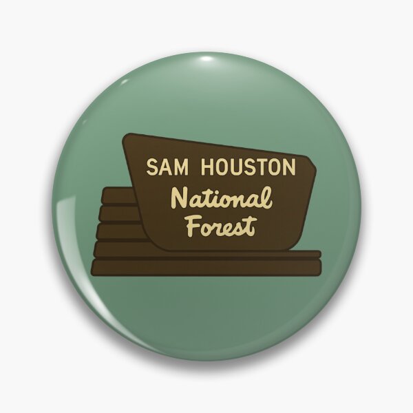 Item preview, Sam Houston National Forest Retro Park Sign | Texas Nature & Hiking Art designed and sold by SimplyJasper.