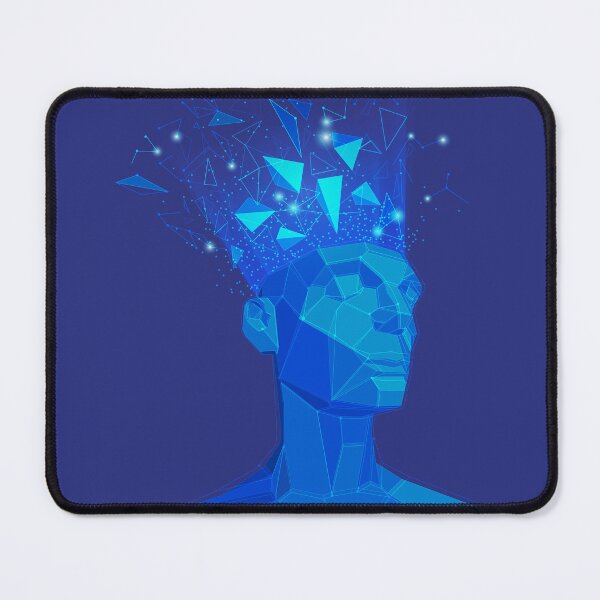 Item preview, machine learning or artificial intelligence, graphic of man head with futuristic element designed and sold by NiamLab.