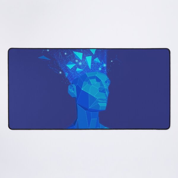 Item preview, machine learning or artificial intelligence, graphic of man head with futuristic element designed and sold by NiamLab.
