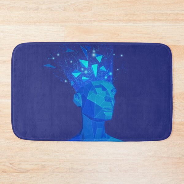 Item preview, machine learning or artificial intelligence, graphic of man head with futuristic element designed and sold by NiamLab.